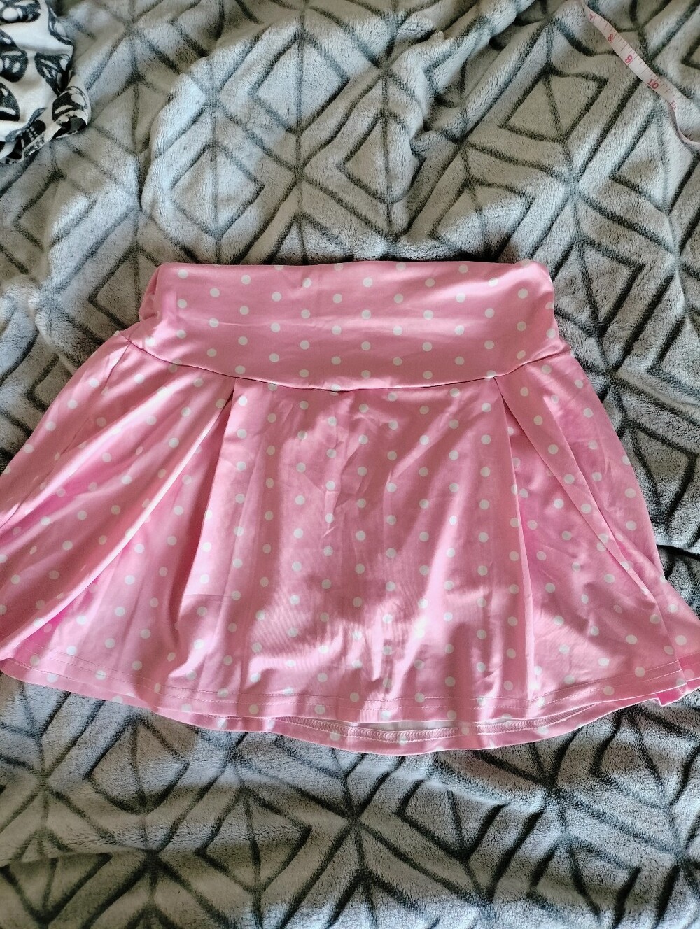 Pink Polka Dot A-Line Skirt